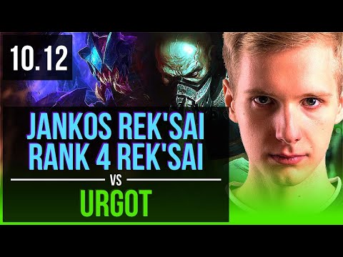 Jankos REK'SAI vs URGOT (JUNGLE) | Rank 4 Rek'Sai, Rank 16, KDA 5/1/6 | EUW Challenger | v10.12