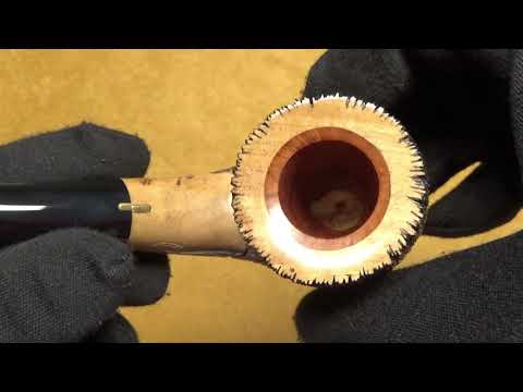 Pipa Amorelli Penna di San Michele ulivo/radica - Bent Pot (AM154)