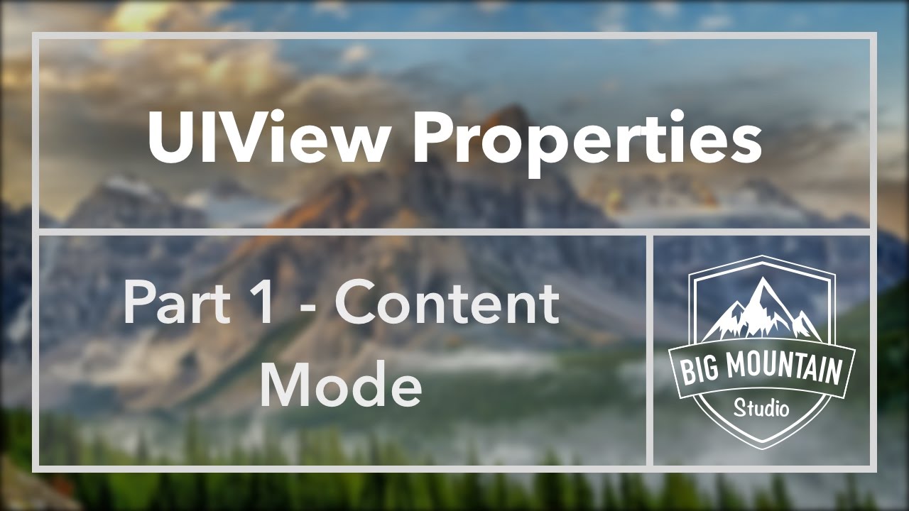 UIView Properties Part 1 - Content Mode/contentMode (iOS, Xcode 8, Swift 3)