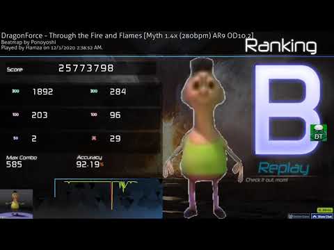 Through the Fire and Flames [Myth] 281 BPM [8.83★]