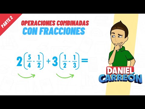 COMBINED OPERATIONS WITH FRACTIONS Part 2. Super easy - For beginners