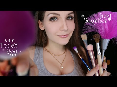 АСМР🖌️Лучшие КИСТОЧКИ для СНА,ЛИЦА и УШКА | ASMR🎧 Face&Ear 👂💆Touching Brushes🖌️Best Sleep Trigger💤