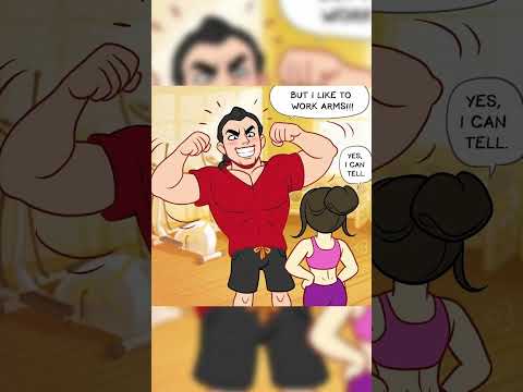 Gaston Goes To The Gym... (Blogilates Comic Dub)