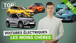 Le TOP 10 des voitures électriques les moins chères en 2021