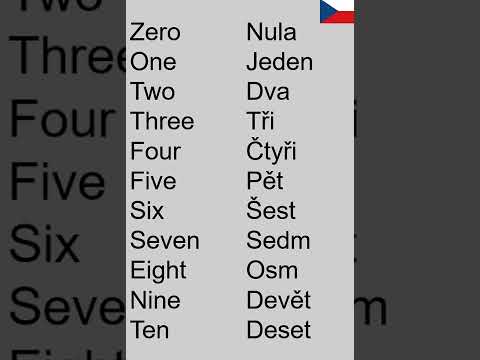 How to count to 10 in Czech