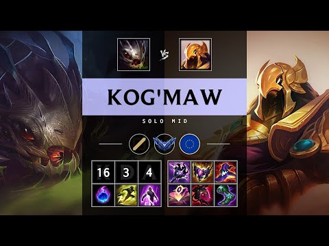 Kog'Maw Mid vs Azir - EUW Diamond Patch 25.15
