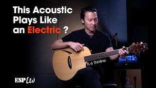 Video thumbnail for This acoustic guitar feels like an electric guitar | ESP LTD TL-6 by Music Bliss Malaysia