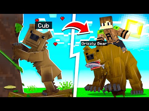 HOW TO TAME A PET GRIZZLY BEAR IN MINECRAFT! (Powerful) | Wildlife: Zoo Pt.4🐻