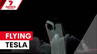 Download lagu Elon Musk unveils flying Tesla Roadster | 7NEWS mp3