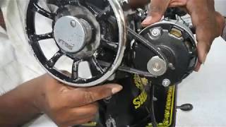 HOW TO SET THE MOTOR TO SEWING MACHINE IN TELUGU...