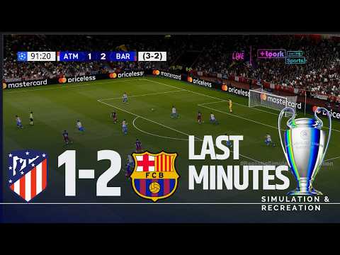 Dernières minutes ⚽ Atletico Madrid 1-2 Barcelone  | Ligue des champions 25-26 | Match (Simulation)