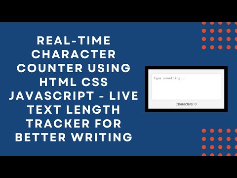 Character Limit Counter Coding Webdevelopment Htmlcssjavascript Html Javascript Programming