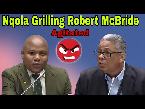 Xola Nqola Grilling Robert McBride Hard about Paul O'sullivan till he gets agitated.