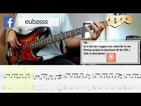 Robbie Williams - Feel BASS COVER + PLAY ALONG TAB + SCORE