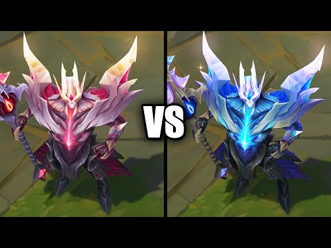 Prestige Visions of the Fallen Jarvan vs Vivid Prestige Chroma Skins Comparison (League of Legends)
