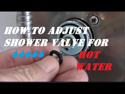 Part of a video titled ADJUST HOT WATER for SHOWER VALVE - YouTube