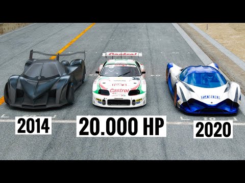 Toyota Supra Castrol 20.000 HP vs Devel Sixteen 2020 vs Devel Sixteen 2014 at Special Stage Route X