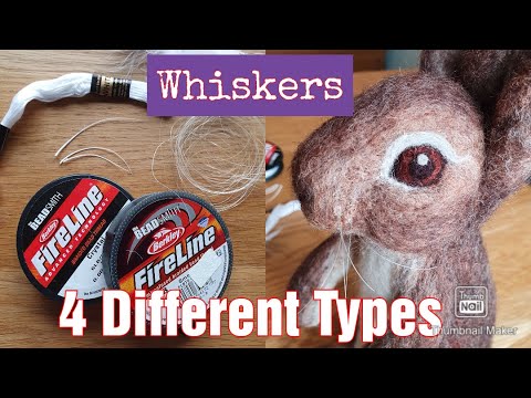 Four Different Methods For Doing WHISKERS | Needle Felted Hare | Rabbit | Cat | Fox | Animal |