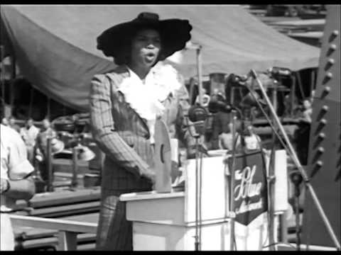 Marian Anderson Sings the Star Spangled Banner 1942, Lincoln Memorial 1939 Video