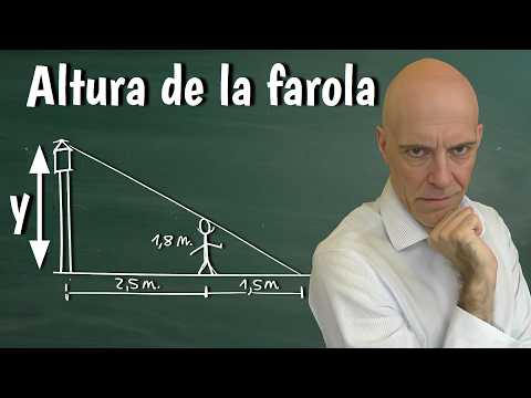 Halla la altura de la farola. Geometría Básica