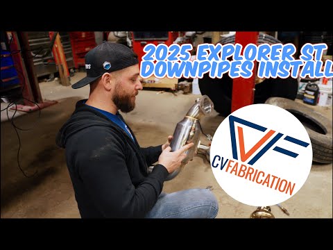2025 Explorer ST Downpipes install & sound