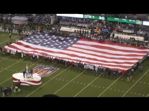 Goo Goo Doll's John Rzeznik sings the US National Anthem at Dolphins/Jets