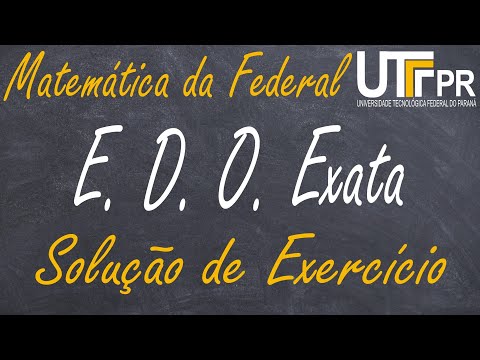 EQUAÇÃO DIFERENCIAL EXATA EXERCÍCIO RESOLVIDO