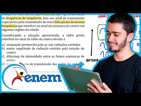 ENEM 2010 PPL - A boy who is driving around the city with his father, when listening to the radio...