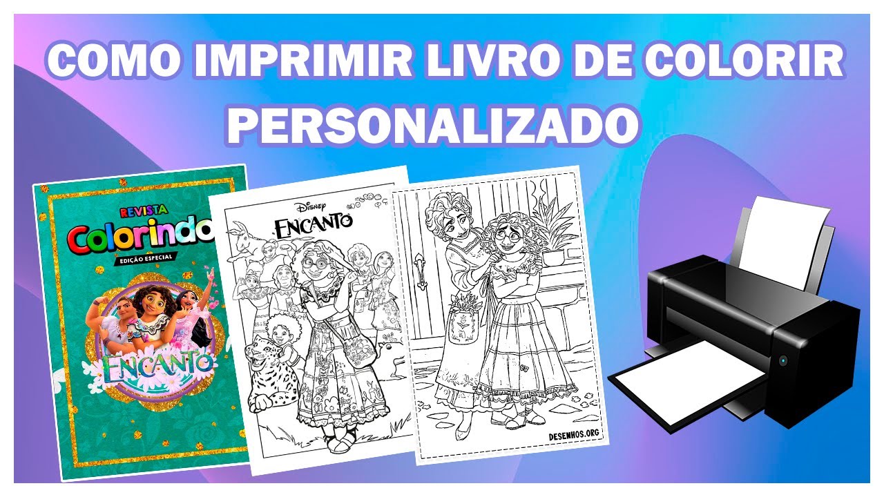 COMO IMPRIMIR LIVRO DE COLORIR PERSONALIZADO