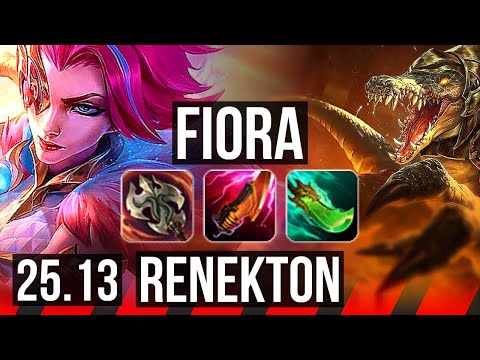 FIORA vs RENEKTON (TOP) | Rank 6 Fiora | NA Challenger | 25.13