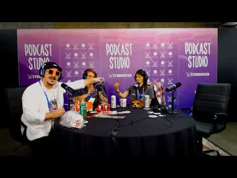 GM Farcaster Live Nouns toy unboxing at ETH Denver with Toady Hawk @toadyhawk