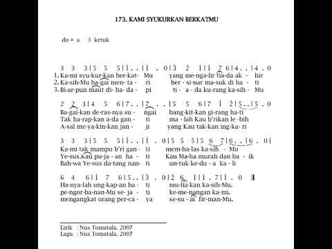 Nyanyian GPM 173 Kami Syukurkan BerkatMu