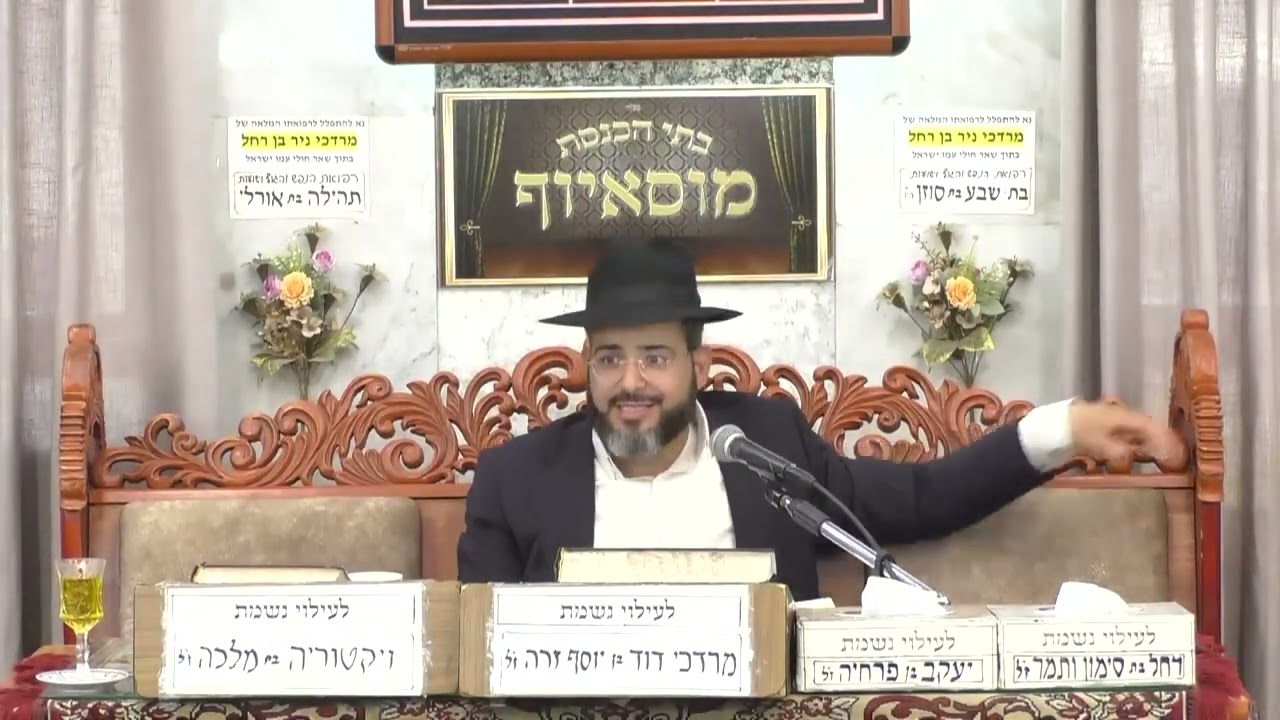 הרב ישראל לורי | הלכות | בית הכנסת מוסאיוף