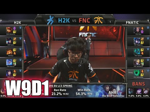 H2K Gaming vs Fnatic | S5 EU LCS Spring 2015 Week 9 Day 1 | H2K vs FNC W9D1G2 VOD 60FPS
