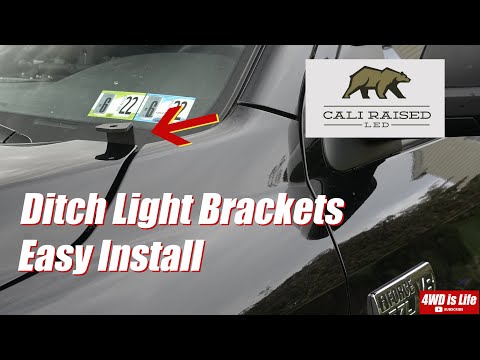 How to install CaliraisedLED Low Profile Ditch Light Brackets on a TOYOTA Tundra