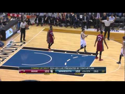 Norris Cole and Hassan Whiteside embarrassing inbounds turnover: Heat at Timberwolves