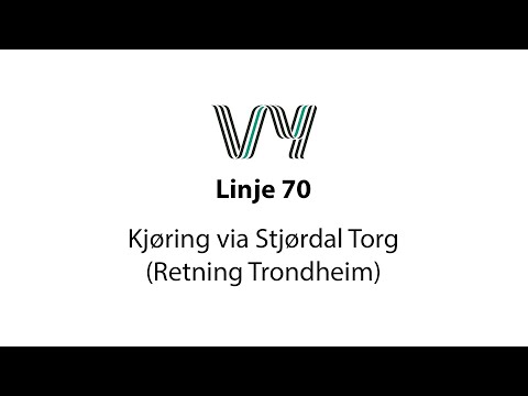 Linje 70 Kjøring via Stjørdal torg (retning Trondheim)