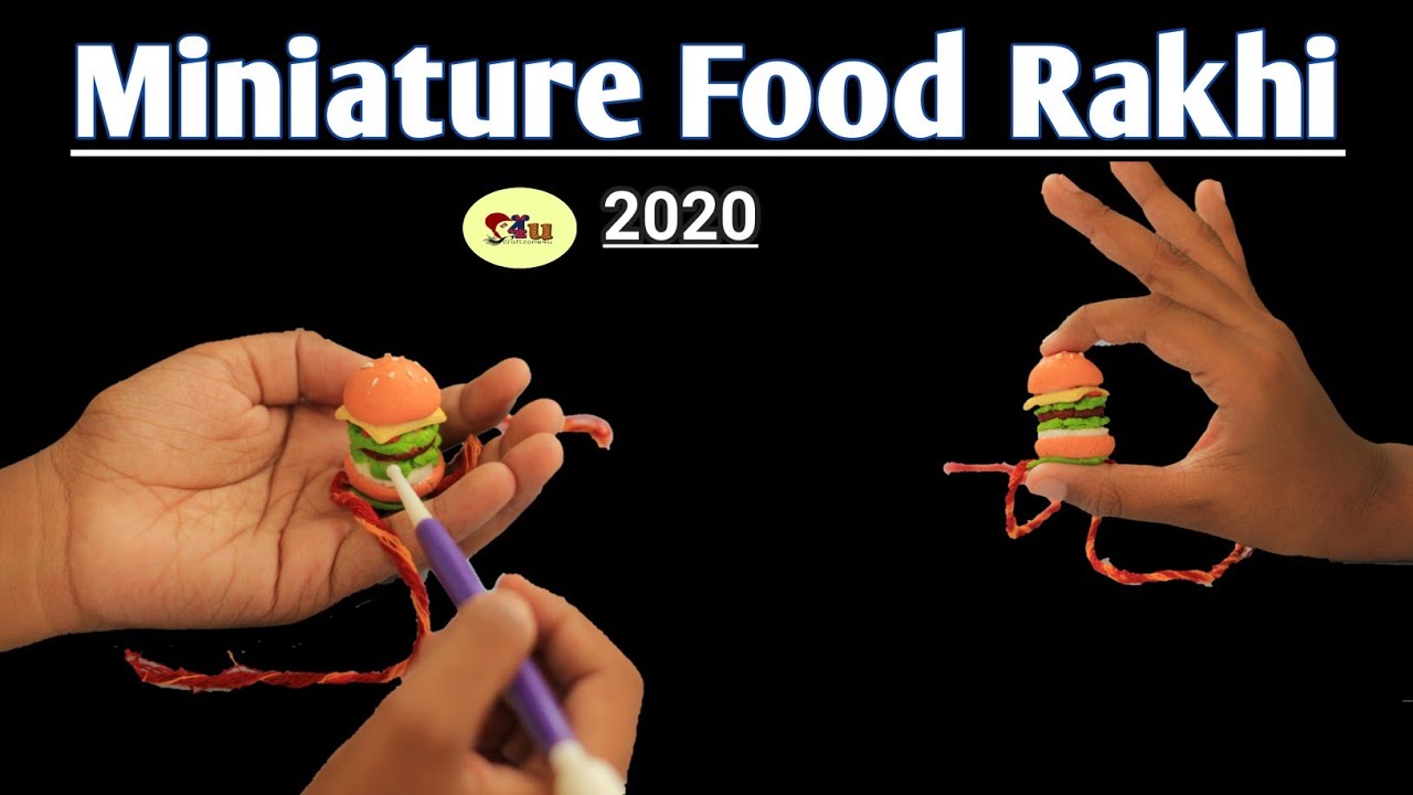 Miniature clay food rakhi \New rakhi design 2022 making\Simple and easy rakhi/@craftzone4u