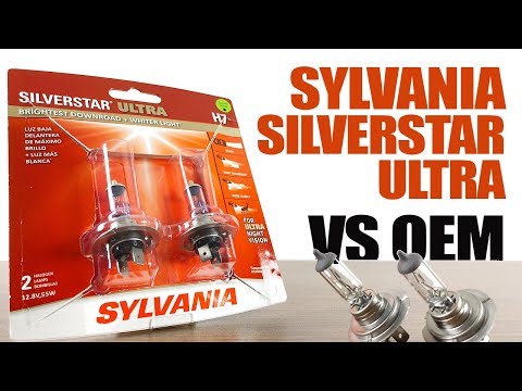 Sylvania Silverstar Ultra vs OEM / Original Headlight Bulbs Comparison