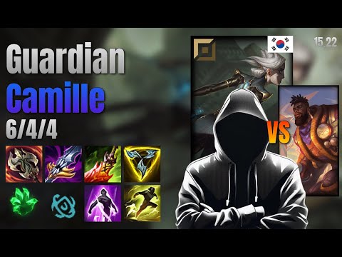 Guardian Top Camille vs K'Sante lol KR solo rank Full Game 15.22 | 가디언 카밀 vs 크산테