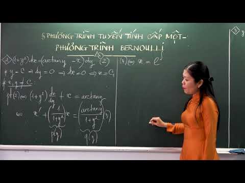 PHƯƠNG TRÌNH VI PHÂN TUYẾN TÍNH VÀ PT BERNOULLI (PHẦN 2) - Cô Hoàng Dung