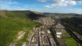 preview picture of video 'Aerial Video of Treorchy, Rhondda, including Cwmparc and Pentre'