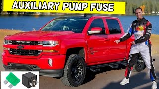 CHEVROLET SILVERADO AUXILIARY WATER PUMP FUSE LOCATION REPLACEMENT 2014 2015 2016 2017 2018 2019