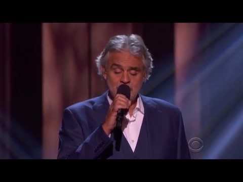 Andrea Bocelli sings I Just Called To Say I Love You