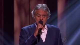 Andrea Bocelli sings I Just Called To Say I Love You