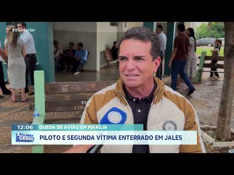 Queda de avião em Marília: Piloto e segunda vítima enterrada em Jales