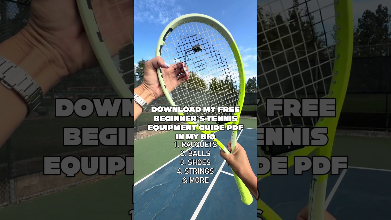 Free Beginner’s Equipment Guide in the bio 🙌🏻#tennis #pro #racquet #strings #asmr