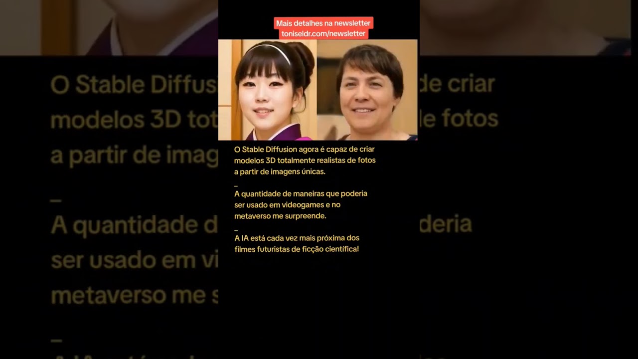 Stable Diffusion e 3D #ia #stablediffusion #3d