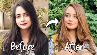 HOW I DYE MY HAIR AT HOME || Black to Golden Brown || Without Bleach || in Urdu/Hindi