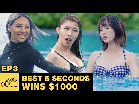 BEST 5 Seconds Slow Motion in Swimming Pool WINS $1000! (with RRILEY) | kNOCk Out Episode 3